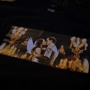 Forever 21 Black Tee with Romantic Candlelit Graphic